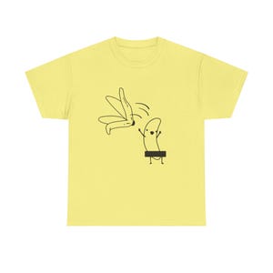 Speels cartoon-T-shirt, grappig grafisch shirt, uniseks vrijetijdskleding, cadeau voor vrienden, leuke cartoonhumor, dagelijks essentieel
