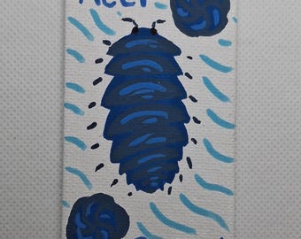 Keep Rollin' Rolly Polly painting 2x4inch