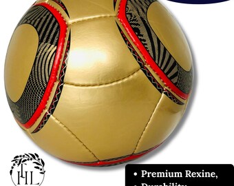 Hand-stitched Golden Soccer Ball: 2010 World Cup Style, Size 5 - Etsy