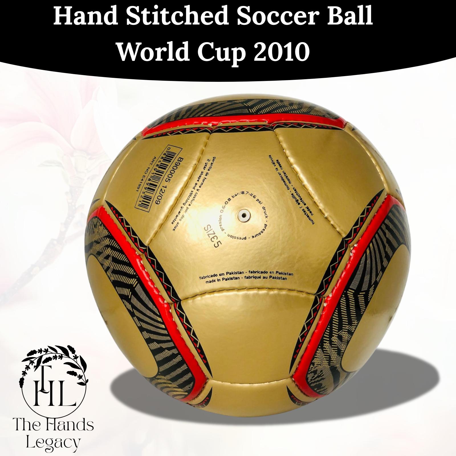 Hand-stitched Golden Soccer Ball: 2010 World Cup Style, Size 5 - Etsy