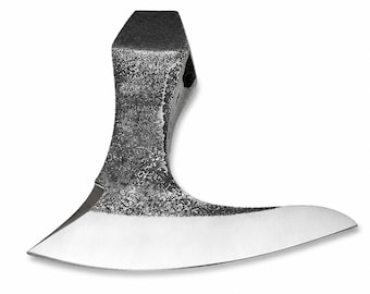 Handgeschmiedeter Wikinger-Axtkopf, bärtige Axt aus Kohlenstoffstahl, Halloween-Dekoration