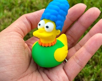 Marge Simpson Rubber Duck | Funny 3D Printed Duck | Simpsons Collectible Figurine | Gift for off-road / adventure car Fans & Ducking Lovers