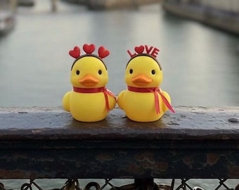Wedding Lover’s Duck | Handmade and 3D Printed Romantic Rubber Duck | Cute Wedding Gift for Couples | For Off-Road Vehicle Fans