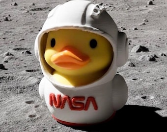 NASA Rubber Duck | 3D Printed Astronaut Duck | Space-Themed Collectible Gift for NASA Fans, Science Lovers, Space Enthusiasts