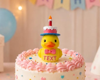 Personalized Birthday Duck, Happy birthday cake topper, 3D Printed Gift