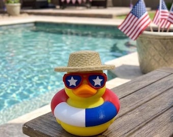 4th of July Duck, Patriotic Pool Decor, Independence Day Decor, Summer Party Favor