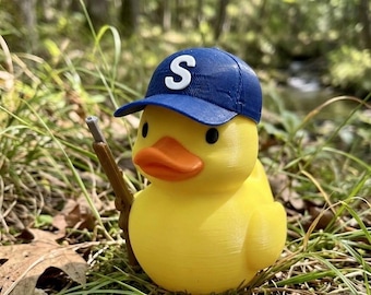 3D Printed Hunter Duck With Rifle, Make Your Own Hat, Outdoor Lover Collectible