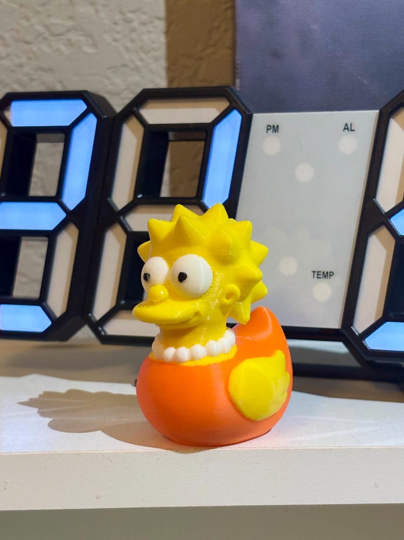Lisa Simpson Rubber Duck | Funny 3D Printed Duck | Simpsons Collectible ...