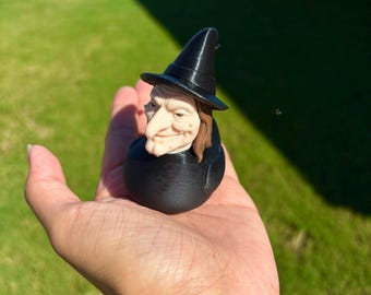 Halloween Scary Witch Rubber Duck | Spooky 3D Printed Collectible | Weird Gift for Halloween Lovers, Duck Collectors & Pop Culture Fans