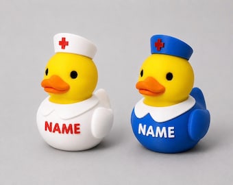 Nurse Duck Gift | Personalized 3D Printed Figure, Healthcare Appreciation Present, Medical School Graduate Keepsake, Custom RN Uniform Decor