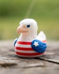 American Flag Eagle Duck | Patriotic Ducking Toy | USA Flag Desk Decor | Independence Day Gift for Veterans & Military Fans