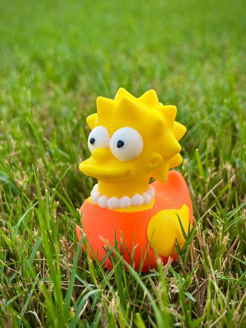 Lisa Simpson Rubber Duck | Funny 3D Printed Duck | Simpsons Collectible ...