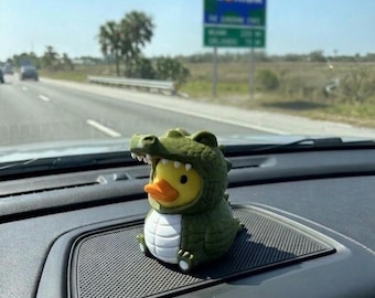 3D Printed Alligator Duck Figurine, Funny Florida Gift for Gator Fans