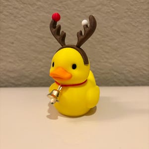 Christmas Reindeer Rubber Duck | 3D Printed Duck with Antlers and Scarf | Cute Holiday Collectible | Gift for Mom image 14