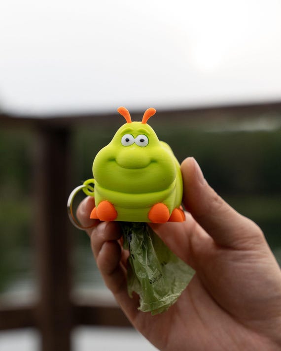Halloween Caterpillar Dog Poop Bag Holder : Poop Bag Dispenser, Gift for dog owner, Cute Dog Leash Accessory