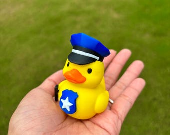 3D Printed Police Duck | Customize Your Number | On Patrol Live Inspired | Funny Ducking Gift for Off-Road & 4x4 Lovers |