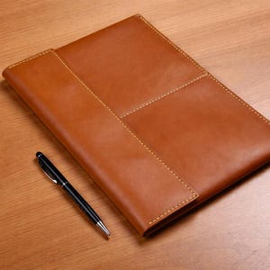 Leather Folder Pattern PDF | Document Holder Template | Document Case | A4 Leather Folder | File Folder | Document Organizer image 3