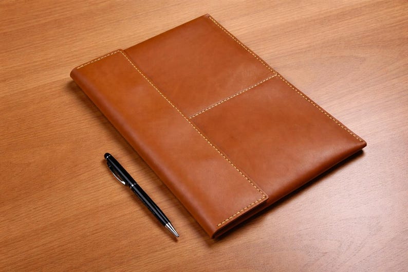 Leather Folder Pattern PDF | Document Holder Template | Document Case | A4 Leather Folder | File Folder | Document Organizer image 3