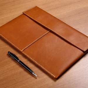 Leather Folder Pattern PDF | Document Holder Template | Document Case | A4 Leather Folder | File Folder | Document Organizer image 2
