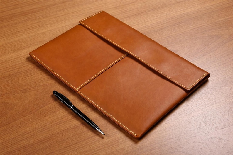 Leather Folder Pattern PDF | Document Holder Template | Document Case | A4 Leather Folder | File Folder | Document Organizer image 2
