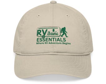 Organic Cotton Embroidered Baseball Cap: RV & Outdoor Adventure