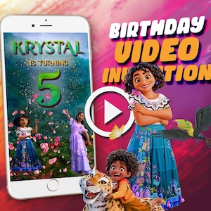 Encanto Birthday Invitation Video | Isabella and Mirabel Birthday Invite | Encanto Personalized Video