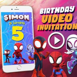 Spidey Birthday Invitation Video | Spidey Birthday Invite | Personalized Video