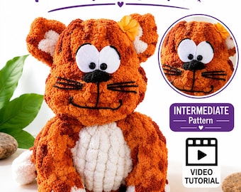 Butterbean Kitty Plushie | Intermediate Level | Finger Knit Pattern and Video Tutorial