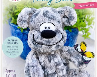 Orsetto di peluche Butterbean / Schema per peluche di livello intermedio / Solo PDF, nessun video