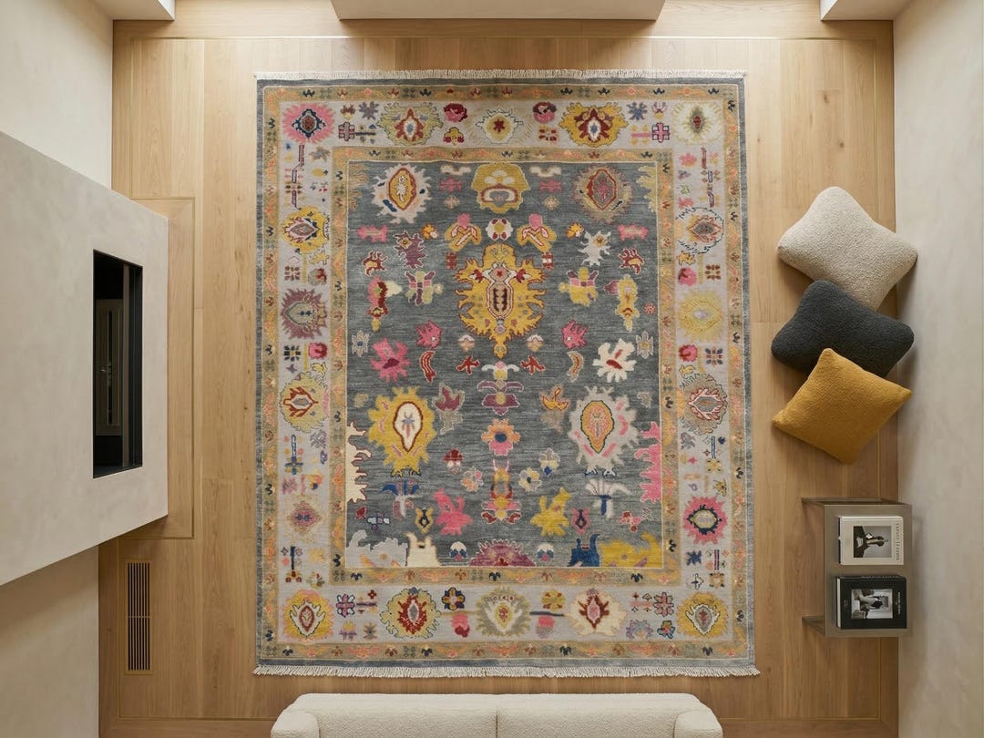 Hand Knotted Wool Area Rug - Etsy