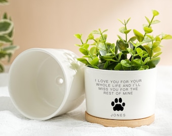 Personalized Pet Memorial Planter,In Loving Memory Flower Pot,Dog Memorial,Custom Loss Of Pet Gift, Flower Pot,Loss Of Dog,Pet Memorial Gift
