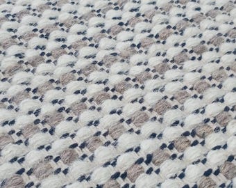 Handwoven Wool Rug 9x12, Ivory Flatweave, Neutral Modern Scandinavian Style