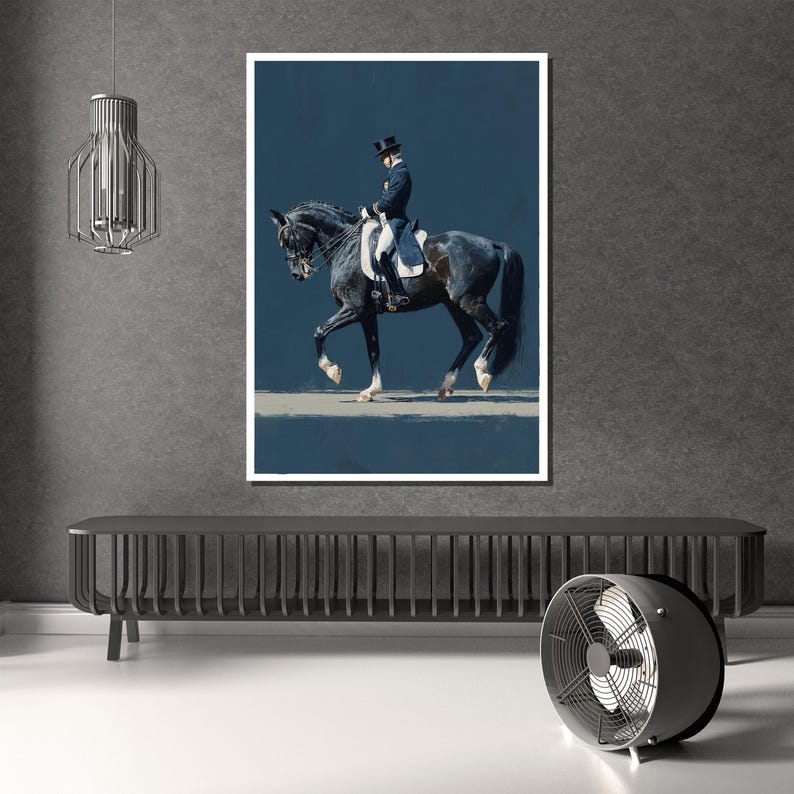 dressage-horse-and-rider-canvas-art-elegant-equestrian-wall-decor