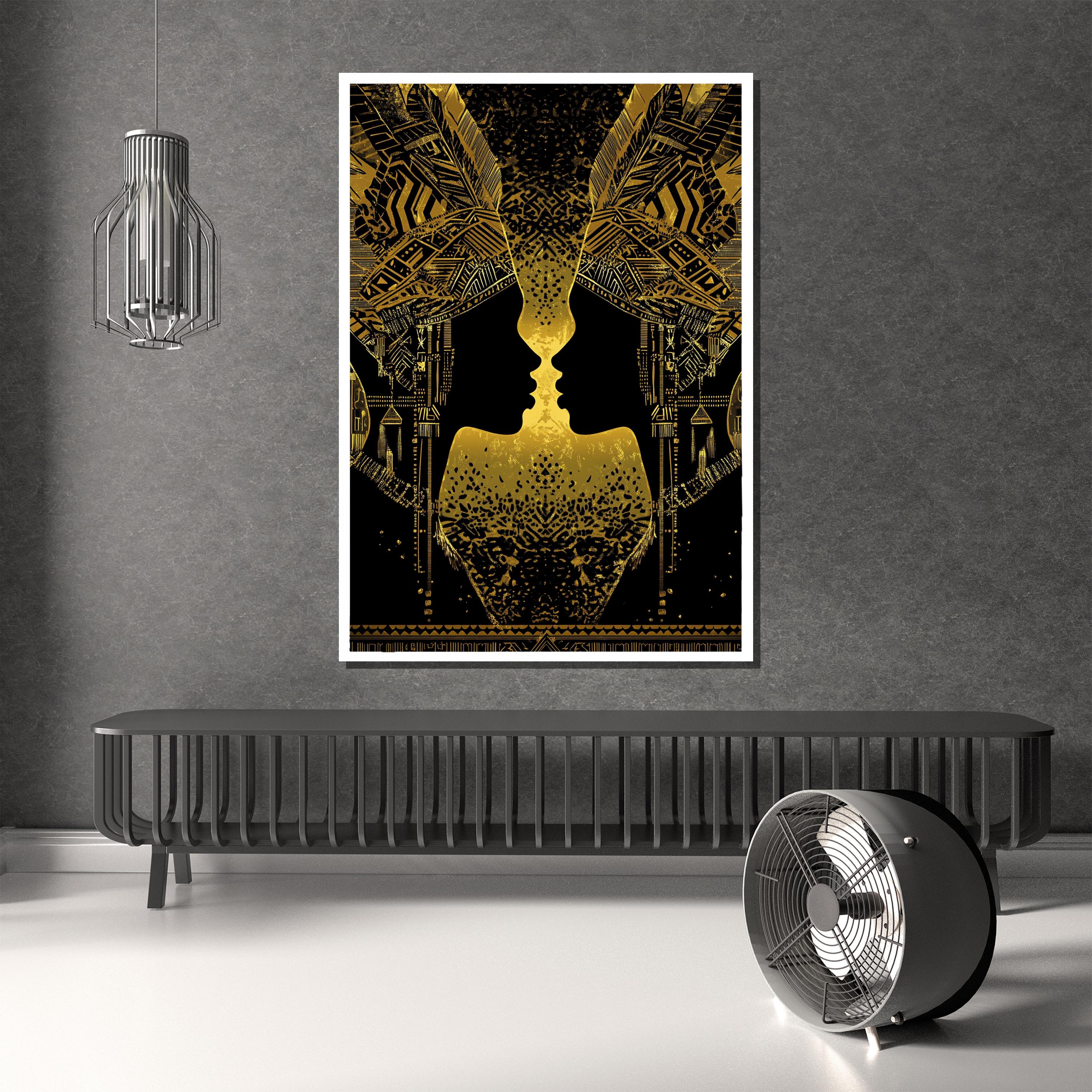 Golden African Queens Canvas – Ready to Hang Wall Art for Living