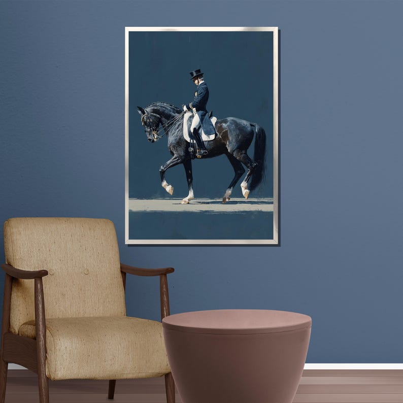 dressage-horse-and-rider-canvas-art-elegant-equestrian-wall-decor
