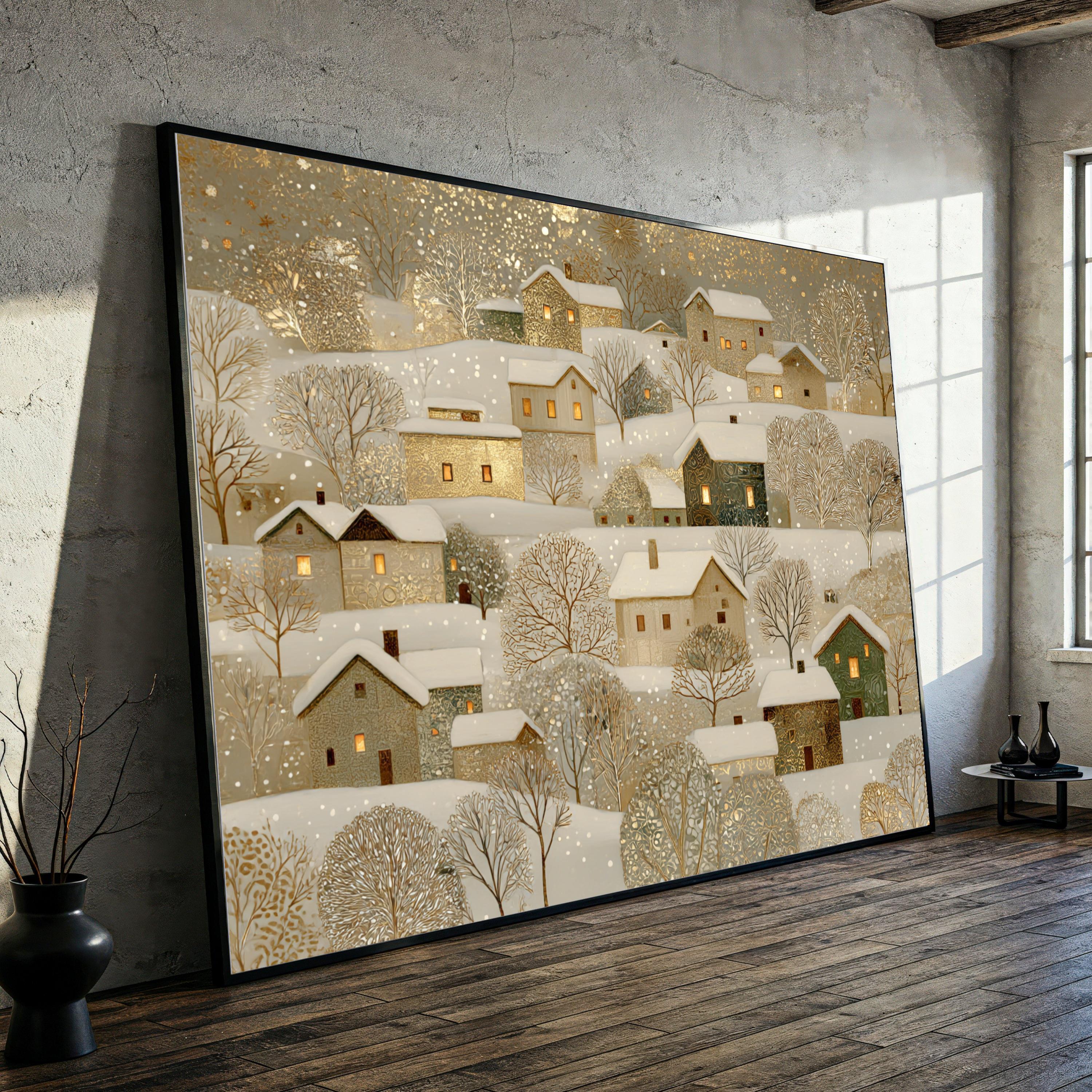 光の画家トーマスキンケードヴィンテージラグマット 雪景色 冬の風景 タペストリー Thomas kinkade lighted tapestry - Etsy 日本