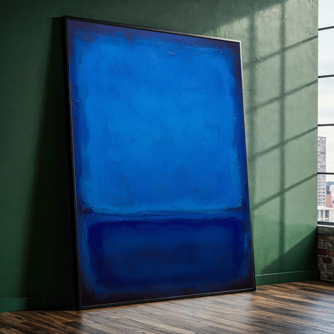 Mark Rothko No. 207 (blue on Blue) Abstract Color Field Canvas Wall Art ...