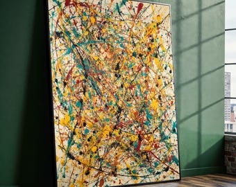 ジャクソン・ポロック ナンバー17A プリント、抽象表現主義の壁アート