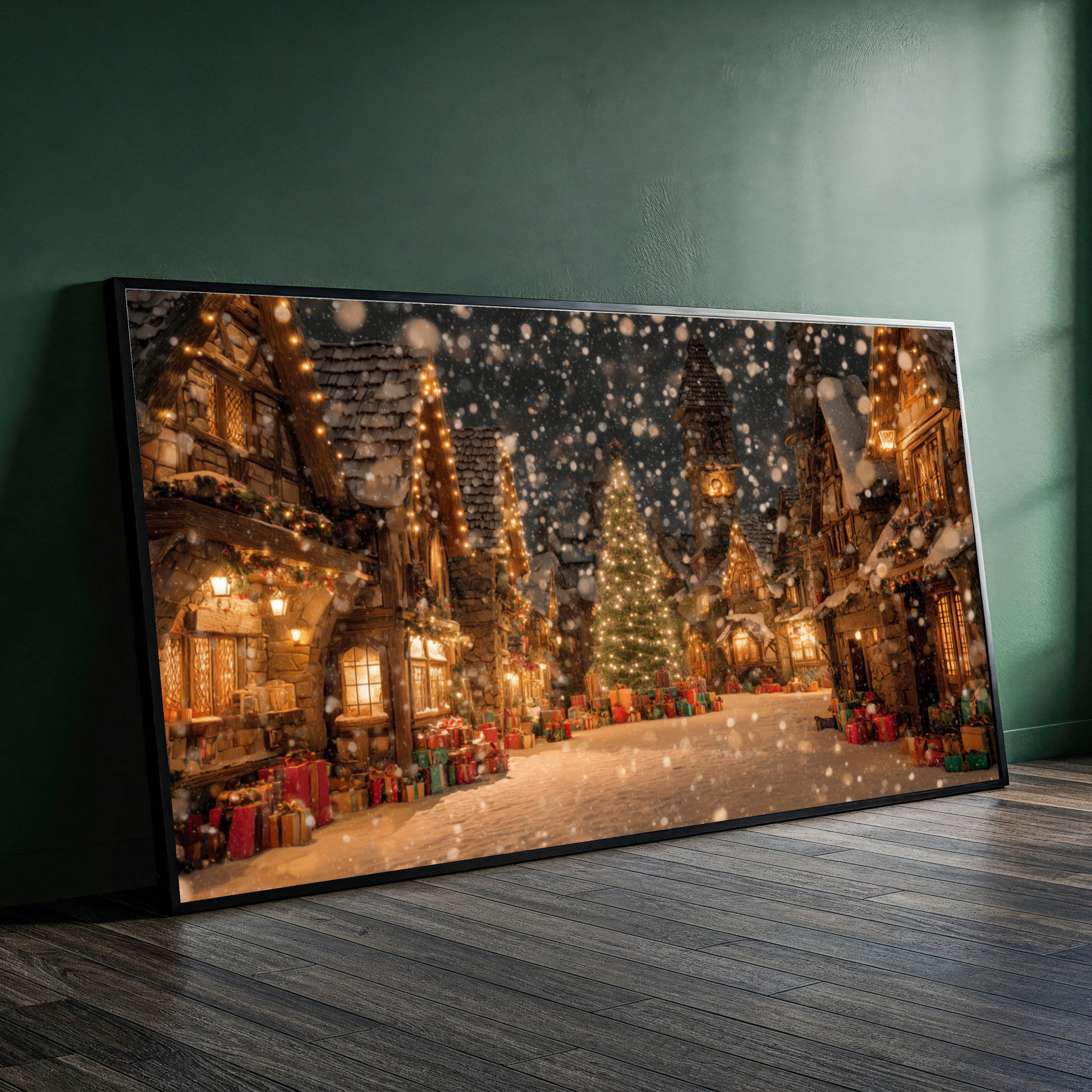Led lighted canvas christmas pictures