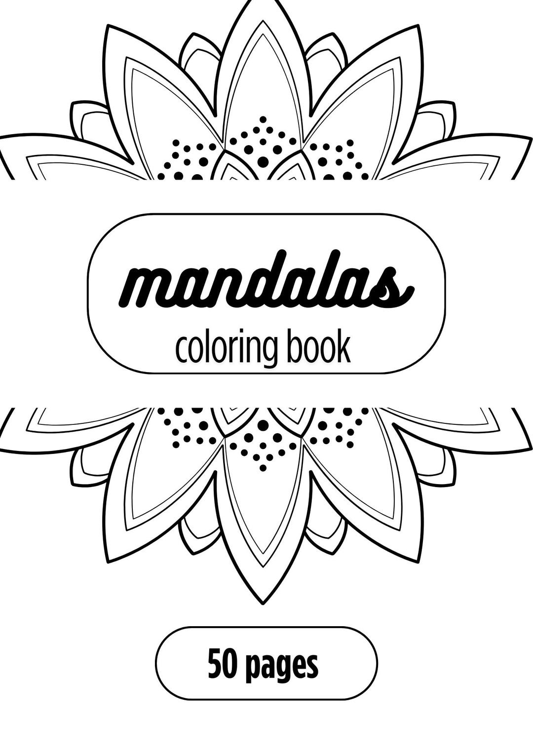Mandala Coloring Book | 50 Detailed Pages for Adults (PDF Download) - Etsy