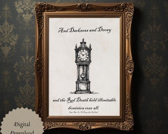 Edgar Allan Poe Wall Art | The Masque of the Red Death Print | Edgar Allan Poe Art Print | Edgar Allan Poe Printable | Digital Download |