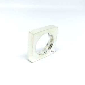 Handmade Sterling Silver Wide Band Ring: Thick Statement Jewelry