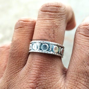 Handmade Sterling Silver Wide Band Ring: Statement Thumb Ring
