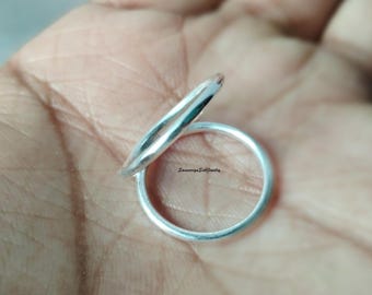 Sterlingzilveren duimring met grote knoop: verstelbare statement-sieraden