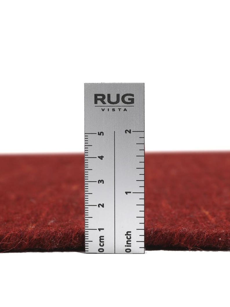 Normal Rug Labeled Luxurious Dark Red Wool Area Rug Soft, Durable, and Non-slip Round ...
