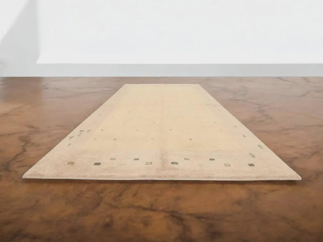 Handloom Gabbeh Frame Rug Beige Color Modern Shaded Soft and Durable ...