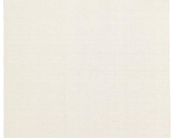 Handmade Natural Off White Wool Area Rug Eco-Friendly Solid Plain Rectangular Carpet with Non-Slip Rugs for Living Room Bedroom or Office
