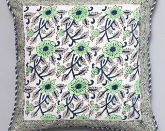 Set Di 2 Federe Per Cuscini Decorative, 50x50 Cm, Misto Cotone E Poliestere, Con Cerniera Invisibile, Turchese