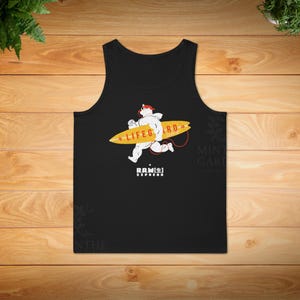 Beach Summer Muscle Beach Lifeguard Vintage Graphic Tank Top, Vacation Sleeveless Tee, Retro Beach Wear Shirt, Unisex Beach Tank, Softstyle