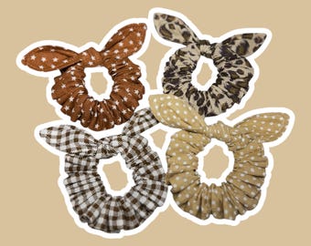 Mini Scrunchies: Schleife Haargummi - Mädchen Haarschmuck